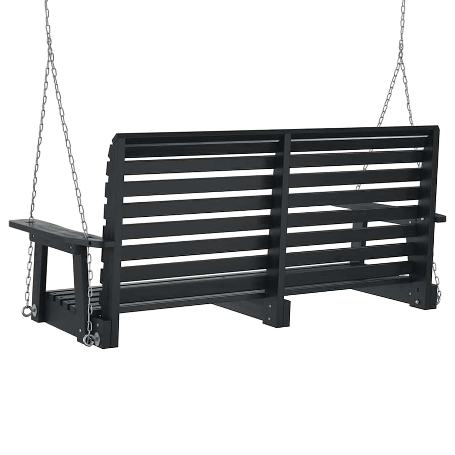 Tuinschommelbank Met Metalen Kettingen Massief Vurenhout 122.5 x 63 x 56 cm