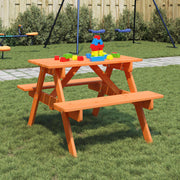 Picknicktafel kinderen 71x79x52 cm massief vurenhout