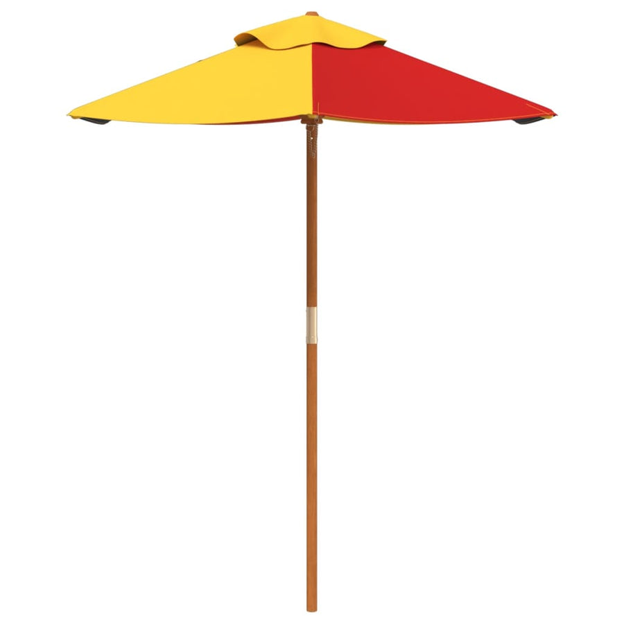 Parasol Voor Kinderen Met Houten Paal Ø120X140 Cm Multikleur