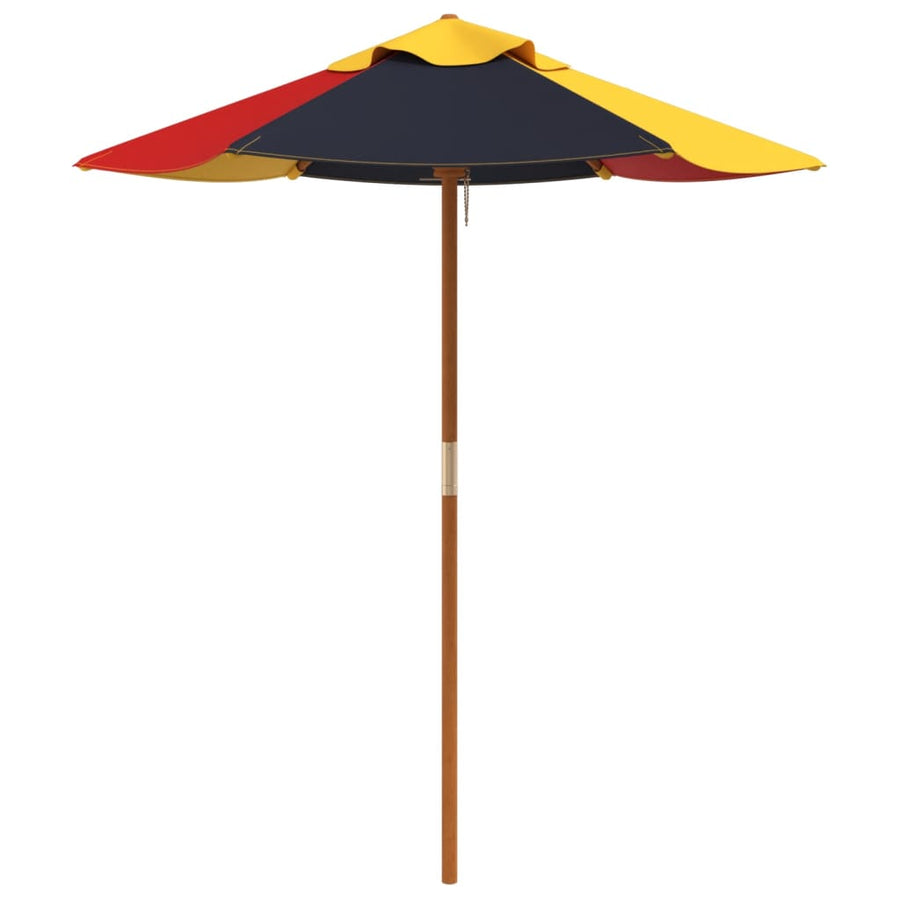 Parasol Voor Kinderen Met Houten Paal Ø120X140 Cm Multikleur