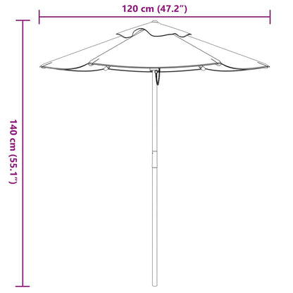 Parasol Voor Kinderen Met Houten Paal Ø120X140 Cm Multikleur