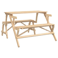 Picknicktafel Met Banken 2-In-1 Ombouwbaar Massief Vurenhout Naturel