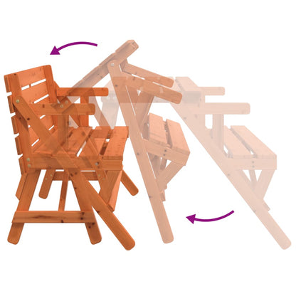Picknicktafel met banken 2-in-1 ombouwbaar massief vurenhout