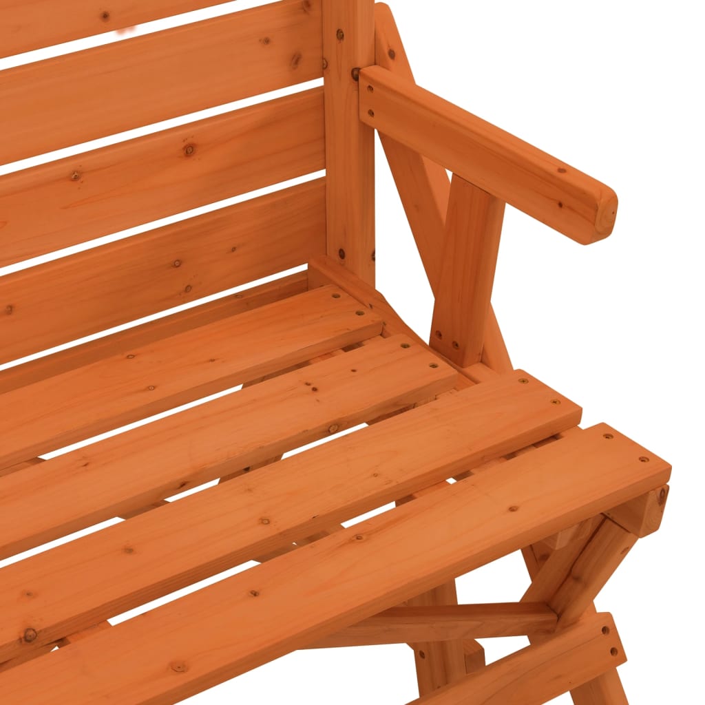 Picknicktafel met banken 2-in-1 ombouwbaar massief vurenhout