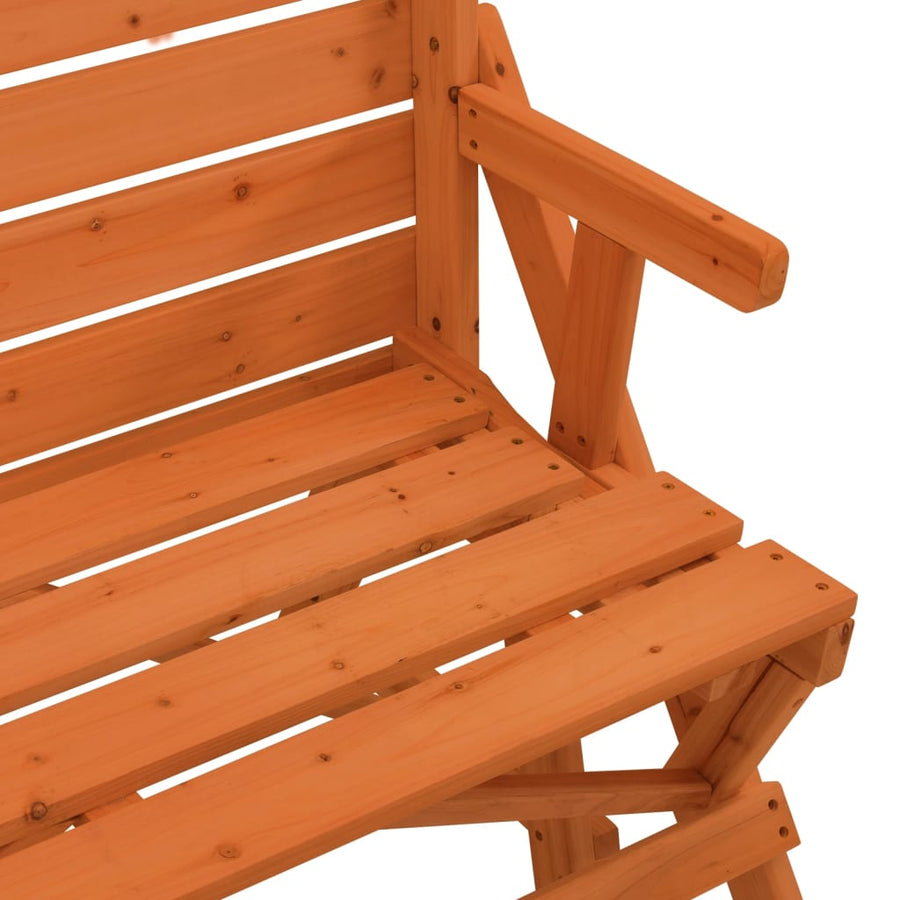 Picknicktafel met banken 2-in-1 ombouwbaar massief vurenhout