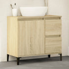 Bathroom cabinet 65x33x60 cm engineered wood Sonoma oak colour