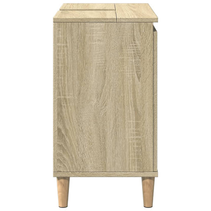 Wastafelkast 58x33x60 cm bewerkt hout sonoma eikenkleurig