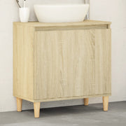 Wastafelkast 58x33x60 cm bewerkt hout sonoma eiken
