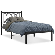Bedframe metaal zwart 75x190 cm