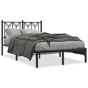 Bedframe metaal zwart 120x190 cm met hoofdbord