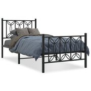 Bedframe metaal zwart 80x200 cm