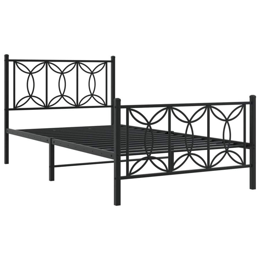 Bedframe Met Hoofd- En Voeteneinde Metaal 100 x 200 cm