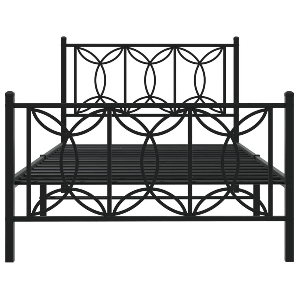 Bedframe Met Hoofd- En Voeteneinde Metaal 100 x 200 cm