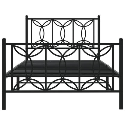 Bedframe Met Hoofd- En Voeteneinde Metaal 100 x 200 cm