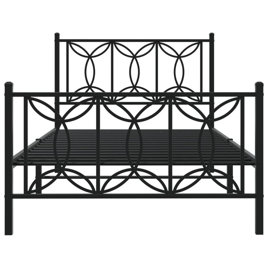 Bedframe Met Hoofd- En Voeteneinde Metaal 100 x 200 cm