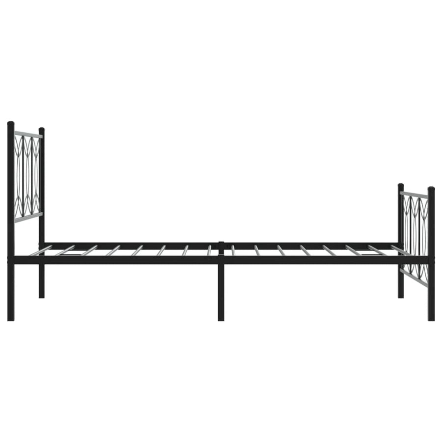 Bedframe Met Hoofd- En Voeteneinde Metaal 100 x 200 cm