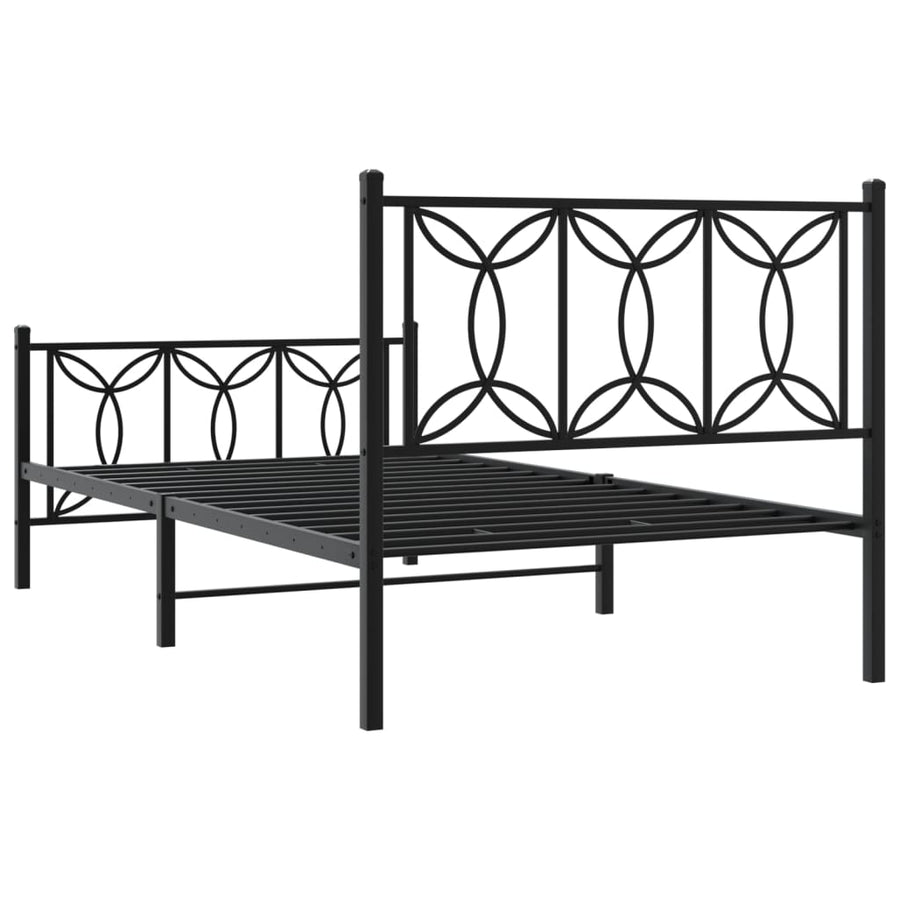 Bedframe Met Hoofd- En Voeteneinde Metaal 100 x 200 cm