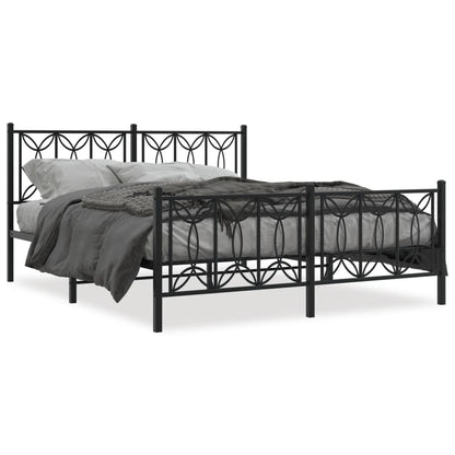 Bedframe Met Hoofd- En Voeteneinde Metaal 150 x 200 cm
