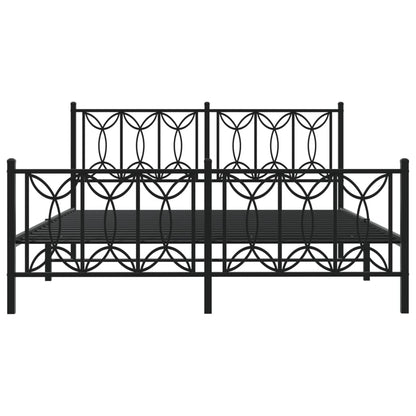 Bedframe Met Hoofd- En Voeteneinde Metaal 150 x 200 cm