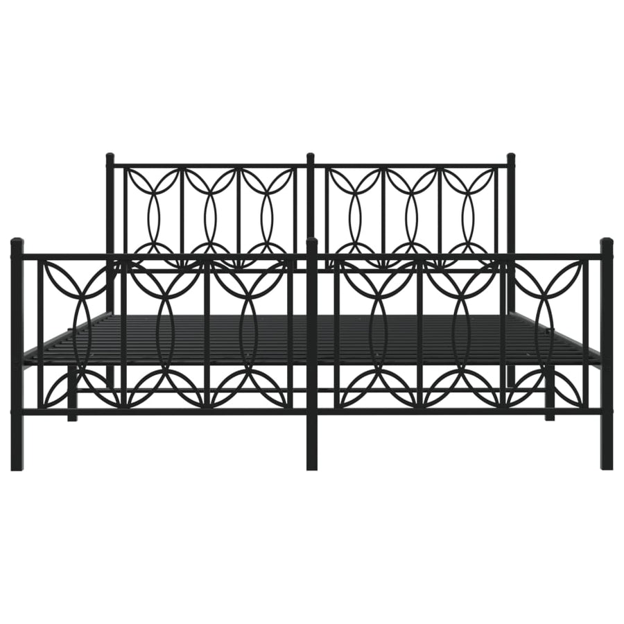 Bedframe Met Hoofd- En Voeteneinde Metaal 150 x 200 cm