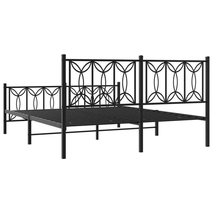 Bedframe Met Hoofd- En Voeteneinde Metaal 150 x 200 cm