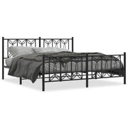 Bedframe metaal zwart 183x213 cm