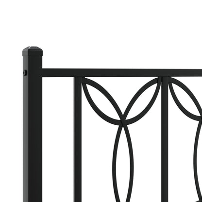 Bedframe met hoofd- en voeteneinde metaal zwart 193x203 cm