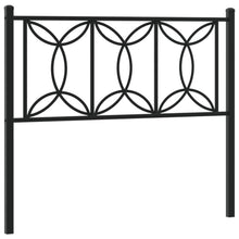 Hoofdbord 107 cm metaal zwart