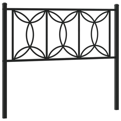 Hoofdbord 107 cm metaal zwart