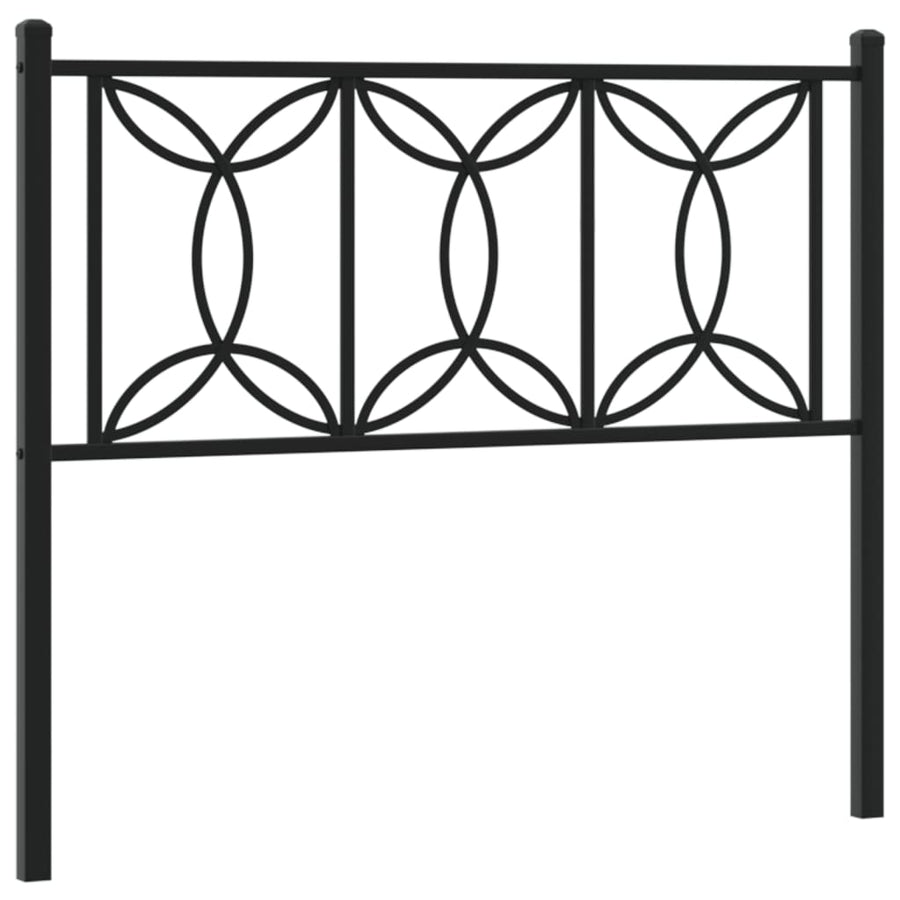 Hoofdbord 107 cm metaal zwart