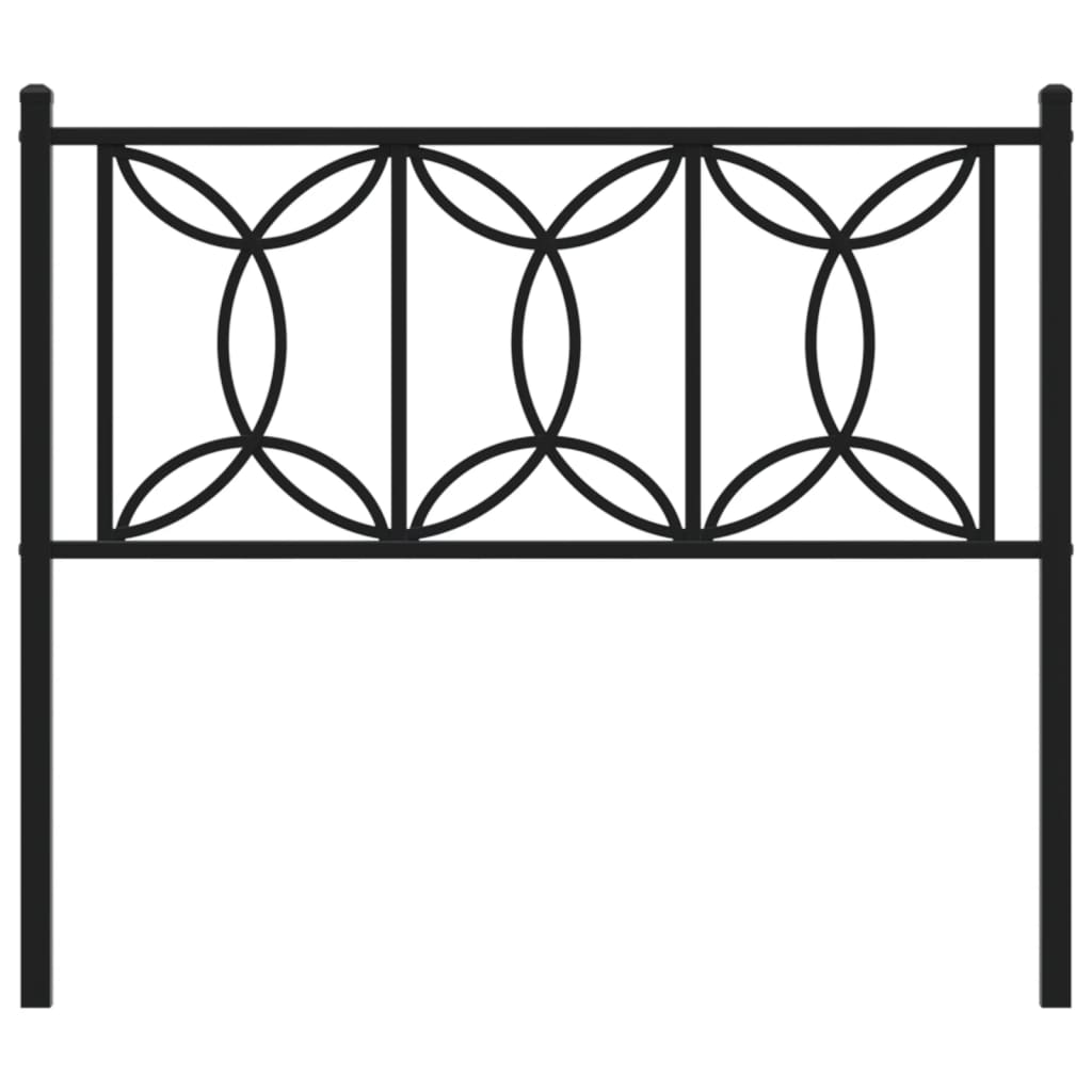 Hoofdbord 107 cm metaal zwart