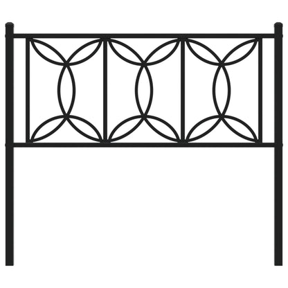 Hoofdbord 107 cm metaal zwart