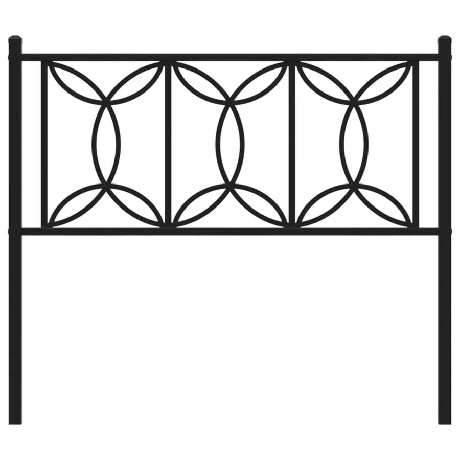 Hoofdbord 107 cm metaal zwart