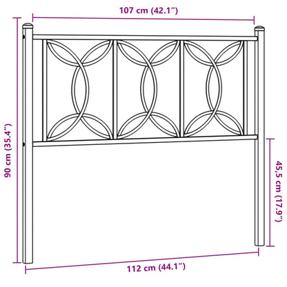 Hoofdbord 107 cm metaal zwart