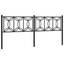 Hoofdbord 193 cm metaal zwart