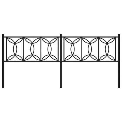 Hoofdbord 193 cm metaal zwart