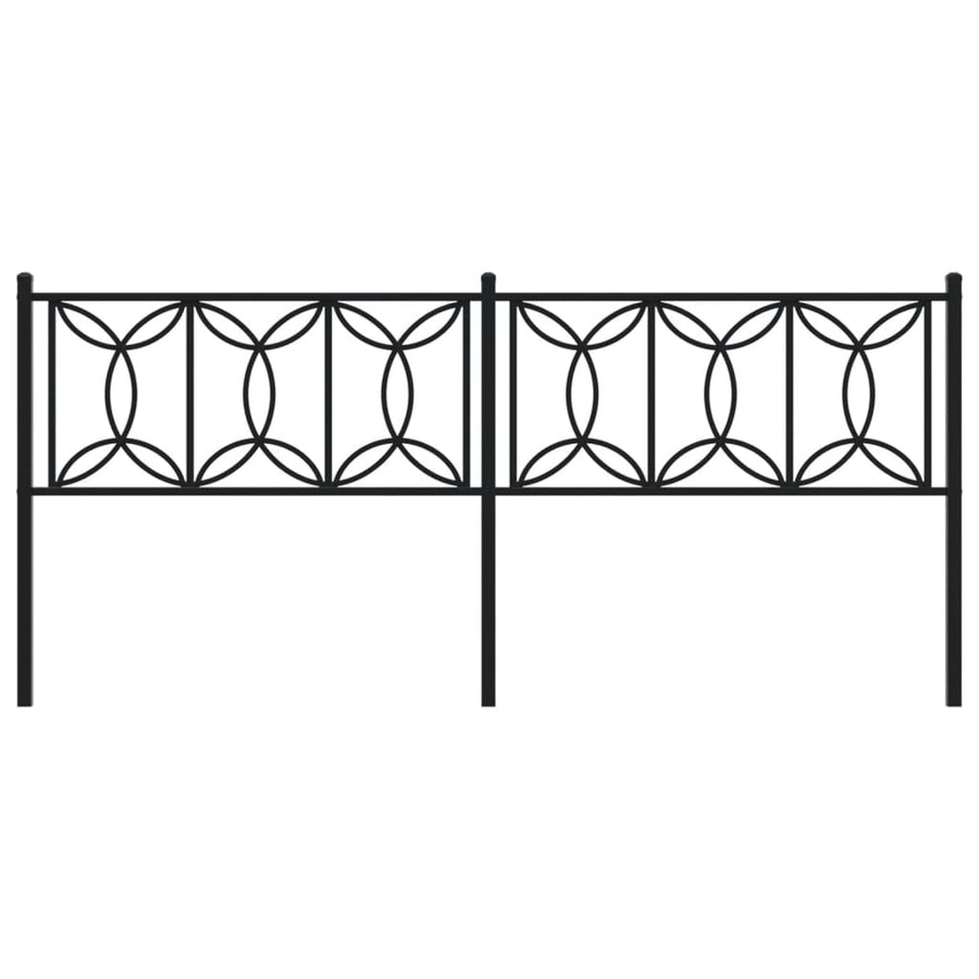 Hoofdbord 193 cm metaal zwart