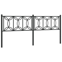 Hoofdbord 200 cm metaal zwart