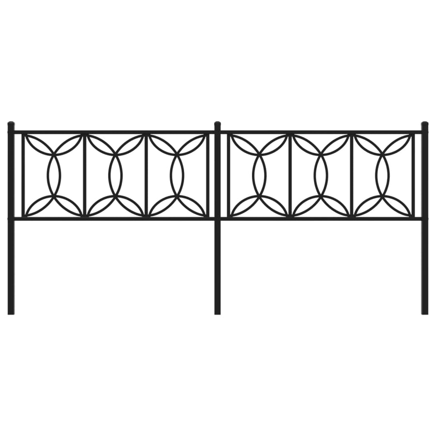 Hoofdbord 200 cm metaal zwart