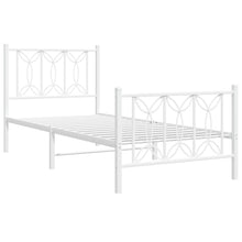 Bedframe met hoofd- en voeteneinde metaal wit 80x200 cm