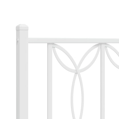 Bedframe met hoofd- en voeteneinde metaal wit 140x200 cm