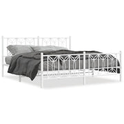 Bedframe metaal wit 183x213 cm