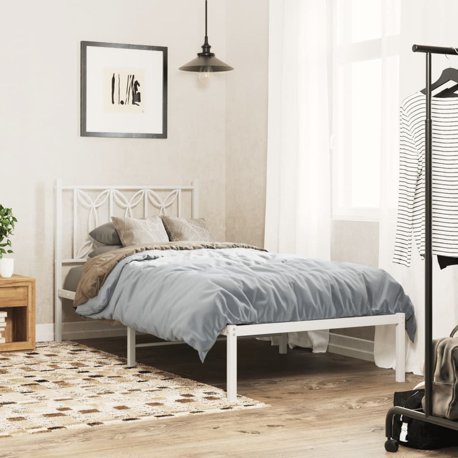 Hoofdbord 75 cm metaal wit