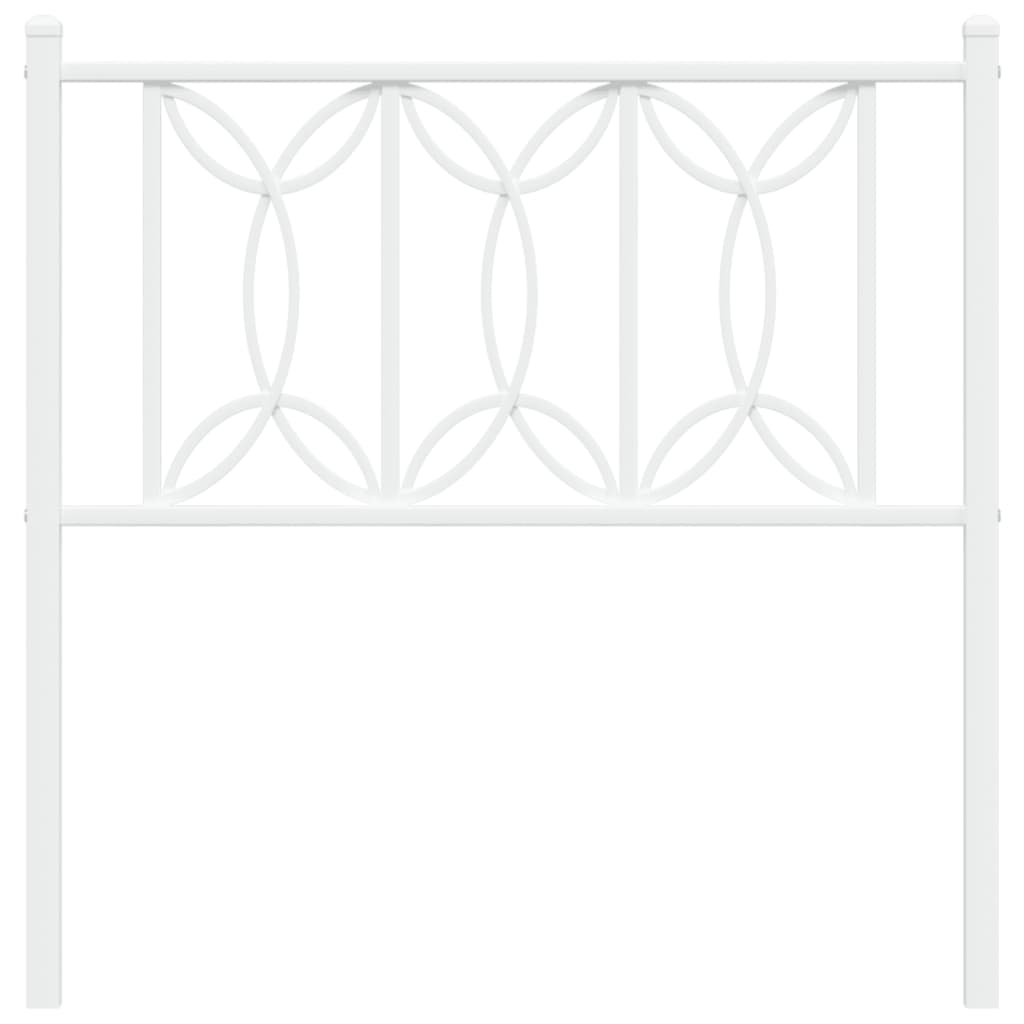 Hoofdbord 75 cm metaal wit