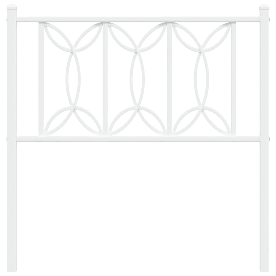 Hoofdbord 75 cm metaal wit