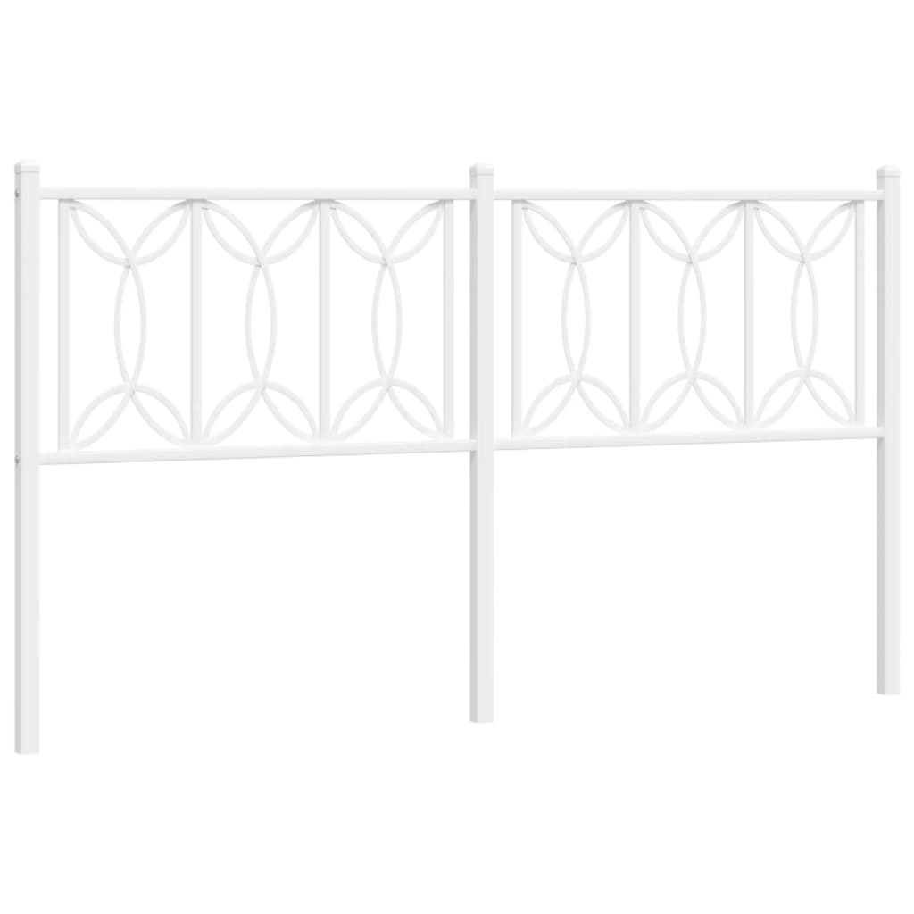 Hoofdbord Metaal 150 cm Wit