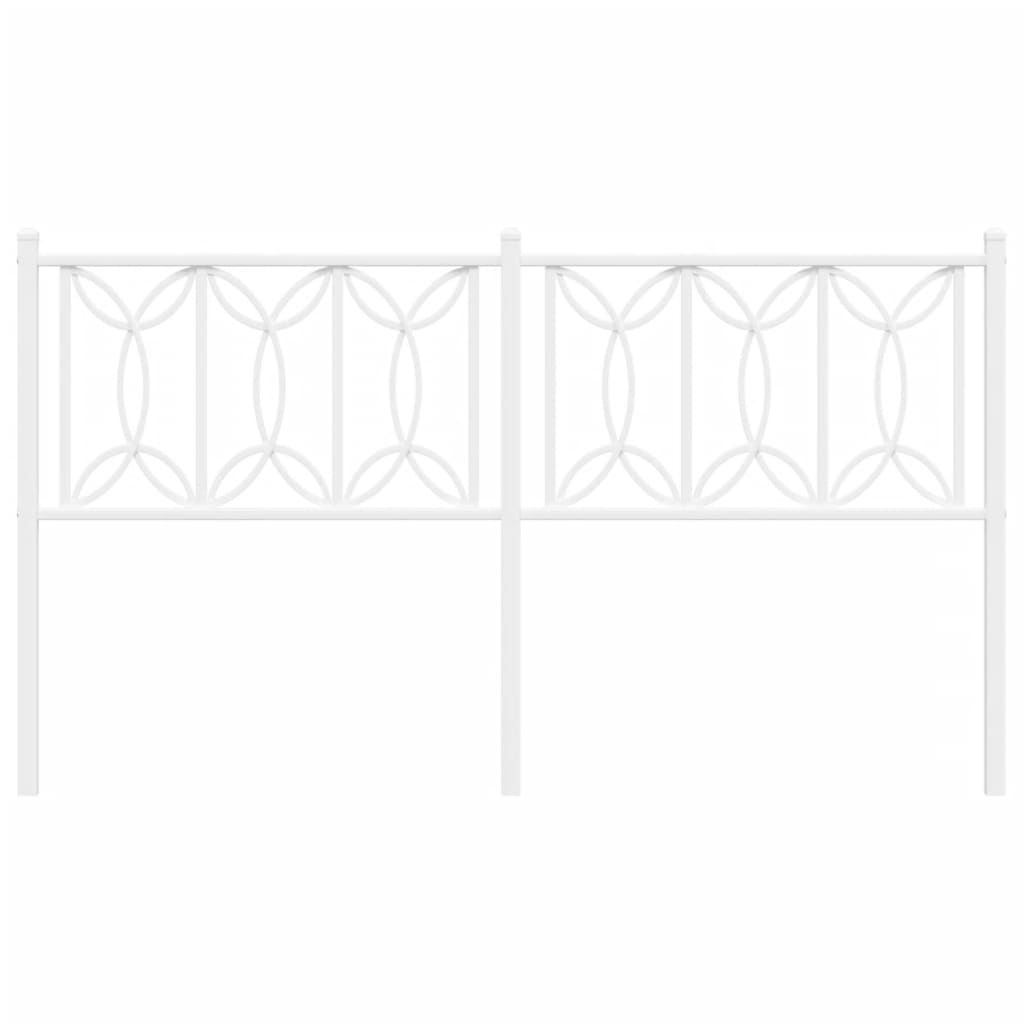Hoofdbord Metaal 160 cm Wit