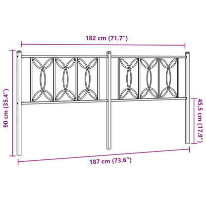 Hoofdbord 180 cm metaal wit