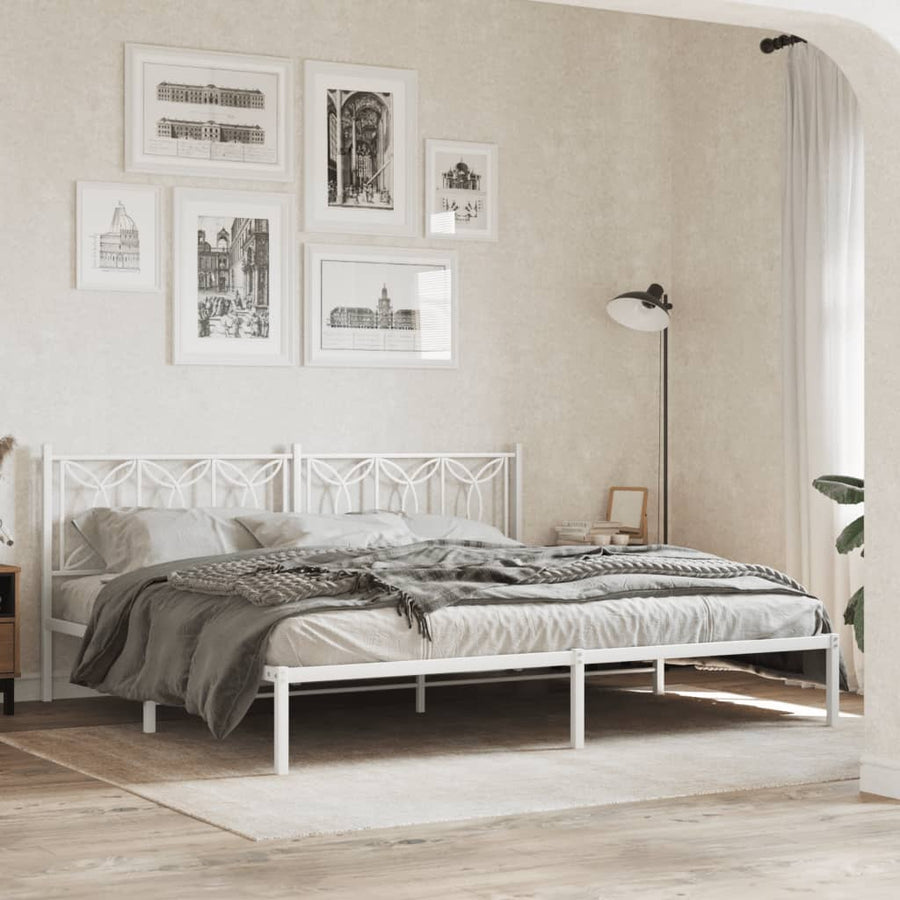 Hoofdbord 193 cm metaal wit