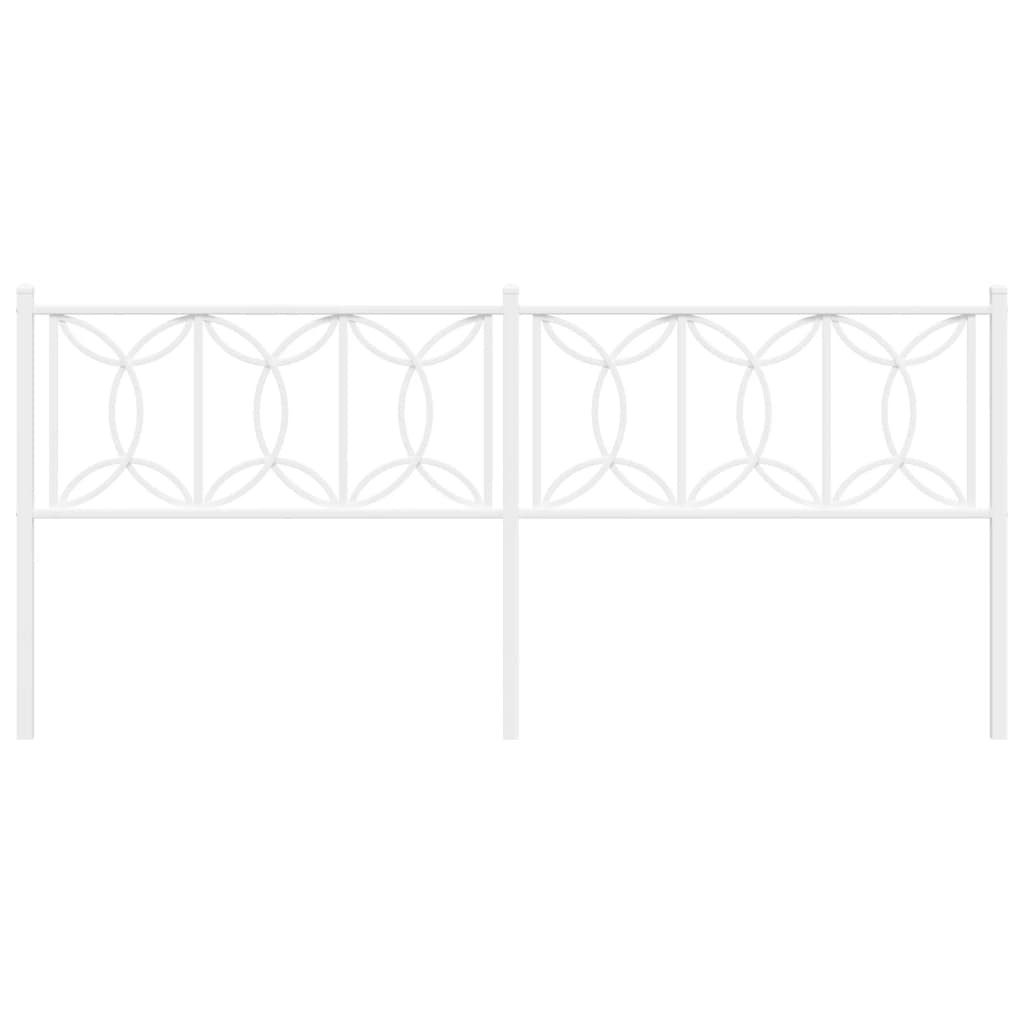 Hoofdbord 193 cm metaal wit